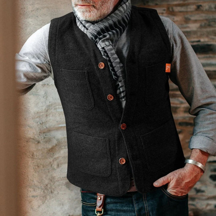 Traditional Vest Miguelito – Classic Vintage-Style Waistcoat-Grey-S-State of Style