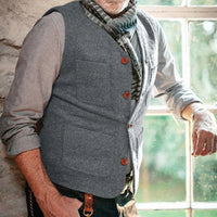 Traditional Vest Miguelito – Classic Vintage-Style Waistcoat-Grey-S-State of Style