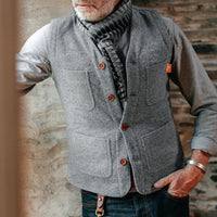 Traditional Vest Miguelito – Classic Vintage-Style Waistcoat-Grey-S-State of Style