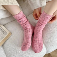 Traditional Wool Socks Charlotte – Warm Striped Vintage Crew Socks-Dark Grey-State of Style