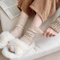 Traditional Wool Socks Charlotte – Warm Striped Vintage Crew Socks-Dark Grey-State of Style