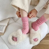 Traditional Wool Socks Charlotte – Warm Striped Vintage Crew Socks-Dark Grey-State of Style