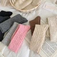 Traditional Wool Socks Charlotte – Warm Striped Vintage Crew Socks-Dark Grey-State of Style