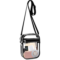 Transparent Crossbody Bag – CrystalCross-Black-State of Style