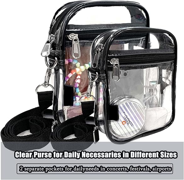 Transparent Crossbody Bag – CrystalCross-Black-State of Style