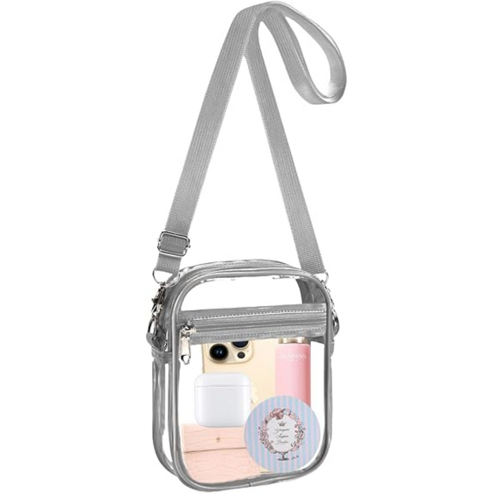 Transparent Crossbody Bag – CrystalCross-Grey-State of Style