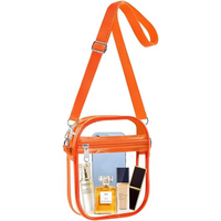 Transparent Crossbody Bag – CrystalCross-Orange-State of Style