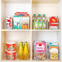 Transparent Storage Boxes for the Fridge (4 Pieces) - CoolOrganize-31.80 cm L × 41.40 cm W × 8.89 cm H-State of Style
