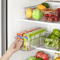 Transparent Storage Boxes for the Fridge (4 Pieces) - CoolOrganize-31.80 cm L × 41.40 cm W × 8.89 cm H-State of Style