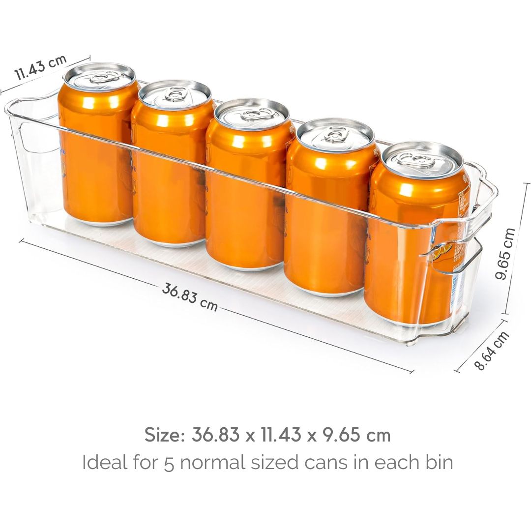 Transparent Storage Boxes for the Fridge (4 Pieces) - CoolOrganize-31.80 cm L × 41.40 cm W × 8.89 cm H-State of Style