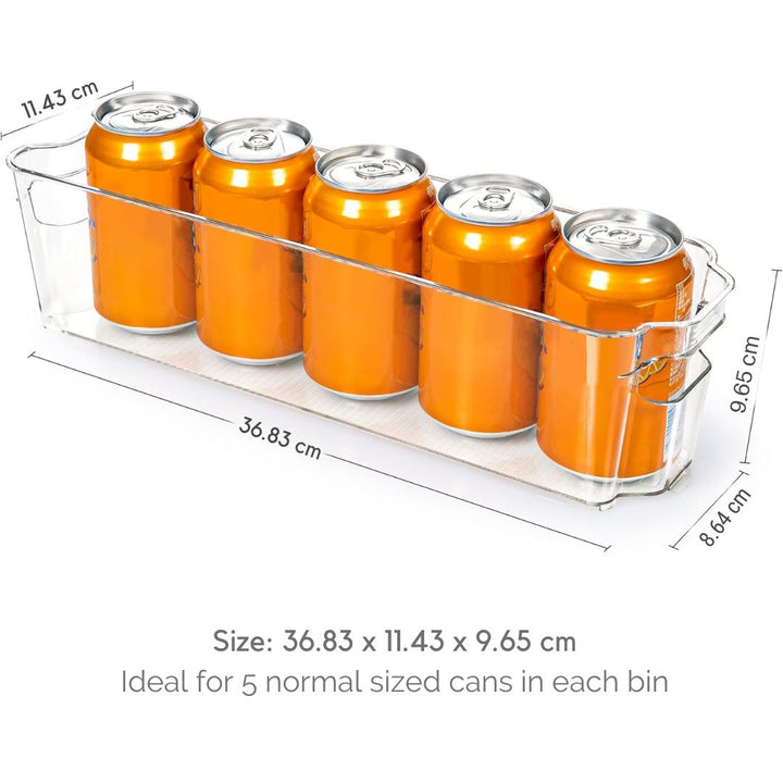 Transparent Storage Boxes for the Fridge (4 Pieces) - CoolOrganize-31.80 cm L × 41.40 cm W × 8.89 cm H-State of Style