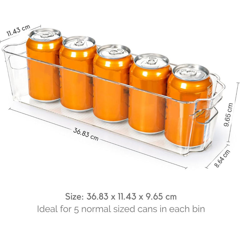 Transparent Storage Boxes for the Fridge (4 Pieces) - CoolOrganize-31.80 cm L × 41.40 cm W × 8.89 cm H-State of Style