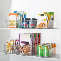 Transparent Storage Boxes for the Fridge (4 Pieces) - CoolOrganize-31.80 cm L × 41.40 cm W × 8.89 cm H-State of Style