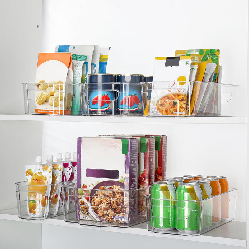Transparent Storage Boxes for the Fridge (4 Pieces) - CoolOrganize-31.80 cm L × 41.40 cm W × 8.89 cm H-State of Style
