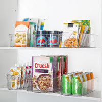 Transparent Storage Boxes for the Fridge (4 Pieces) - CoolOrganize-31.80 cm L × 41.40 cm W × 8.89 cm H-State of Style