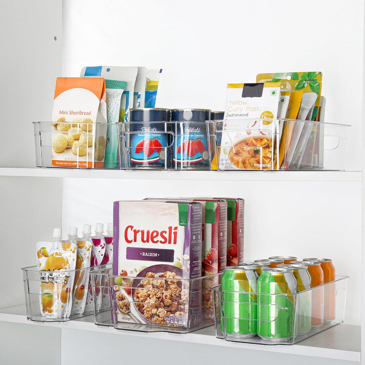 Transparent Storage Boxes for the Fridge (4 Pieces) - CoolOrganize-31.80 cm L × 41.40 cm W × 8.89 cm H-State of Style