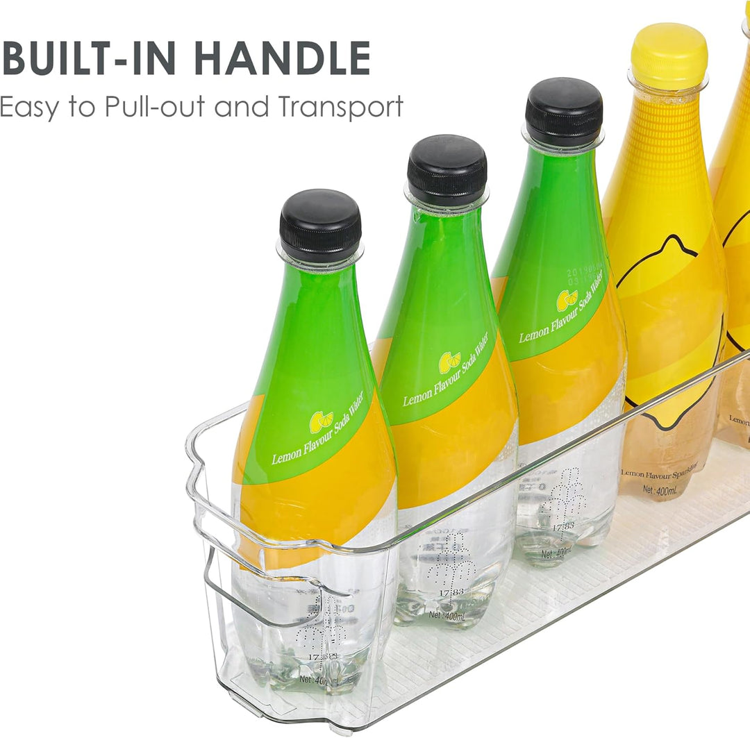 Transparent Storage Boxes for the Fridge (4 Pieces) - CoolOrganize-31.80 cm L × 41.40 cm W × 8.89 cm H-State of Style