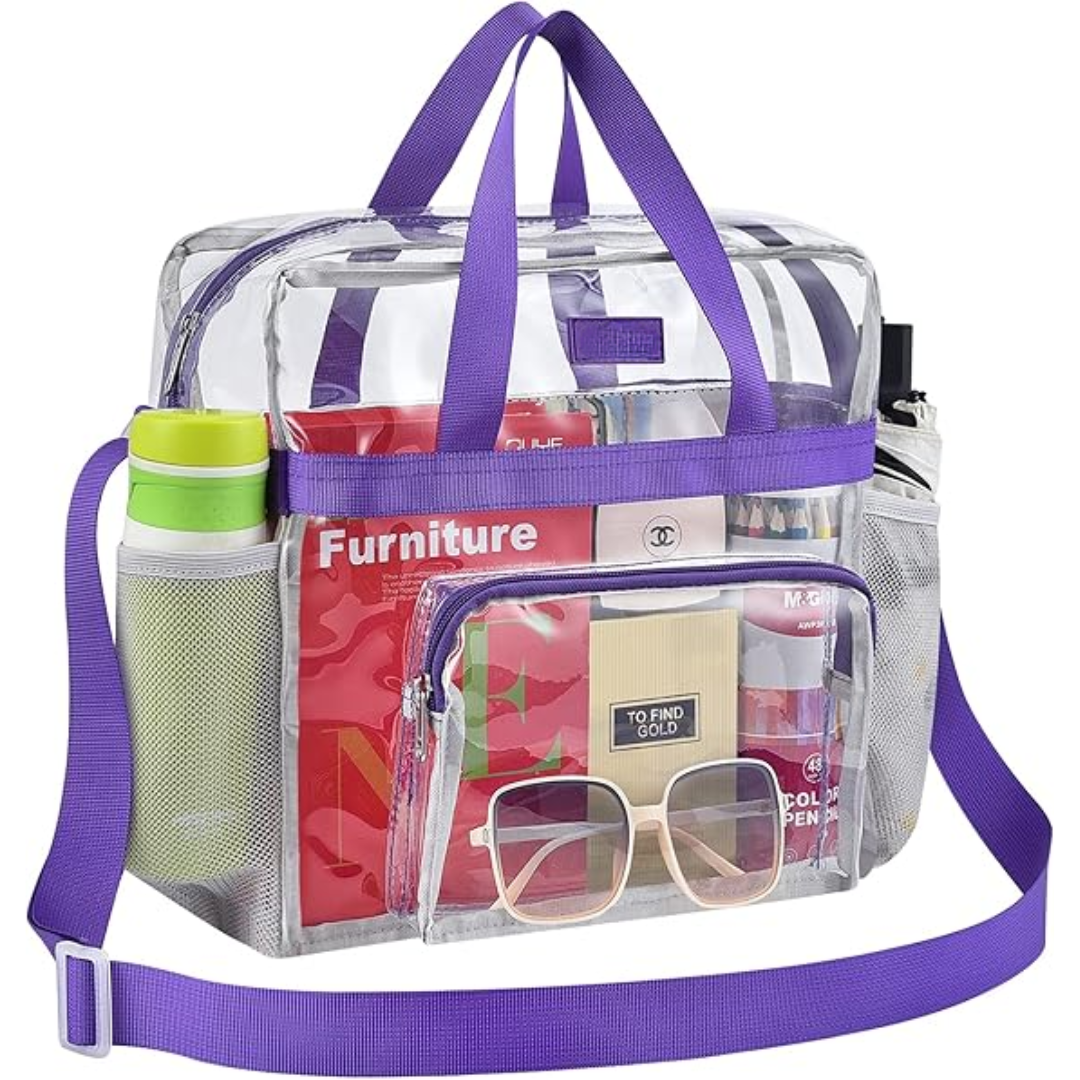 Transparent Tote Bag – CrystalTote-Purple-State of Style