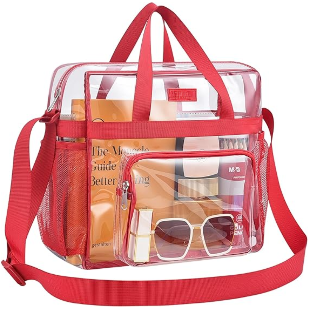Transparent Tote Bag – CrystalTote-Red-State of Style