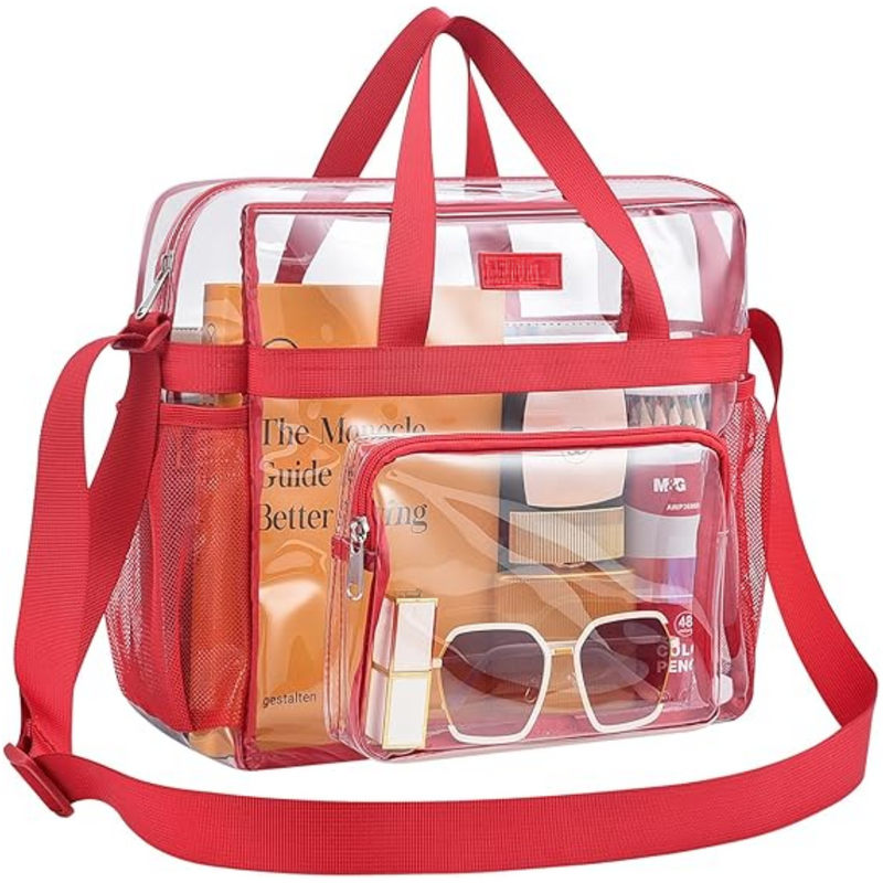 Transparent Tote Bag – CrystalTote-Red-State of Style