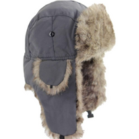 Trapper Winter Hat with Fur Lining - Sasha-Grey-State of Style