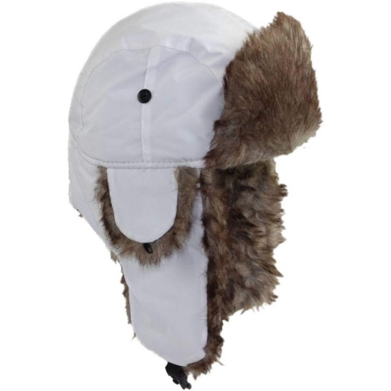 Trapper Winter Hat with Fur Lining - Sasha-White-State of Style