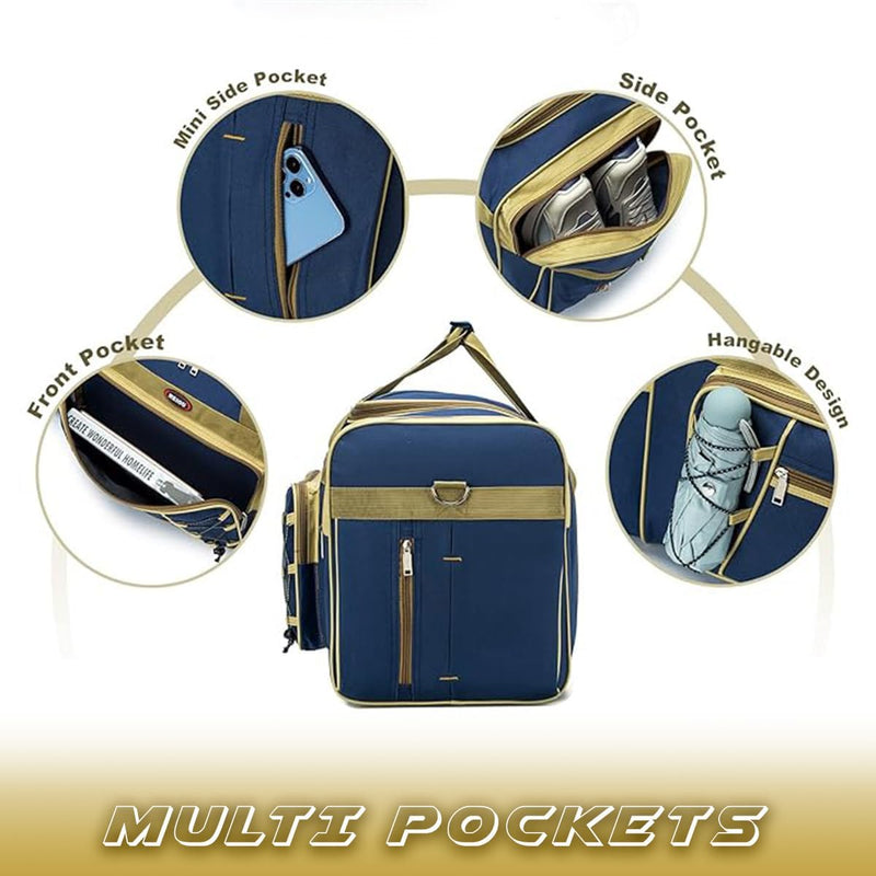 65L Foldable Travel Duffel Bag – Lightweight Oxford Cloth with Pockets