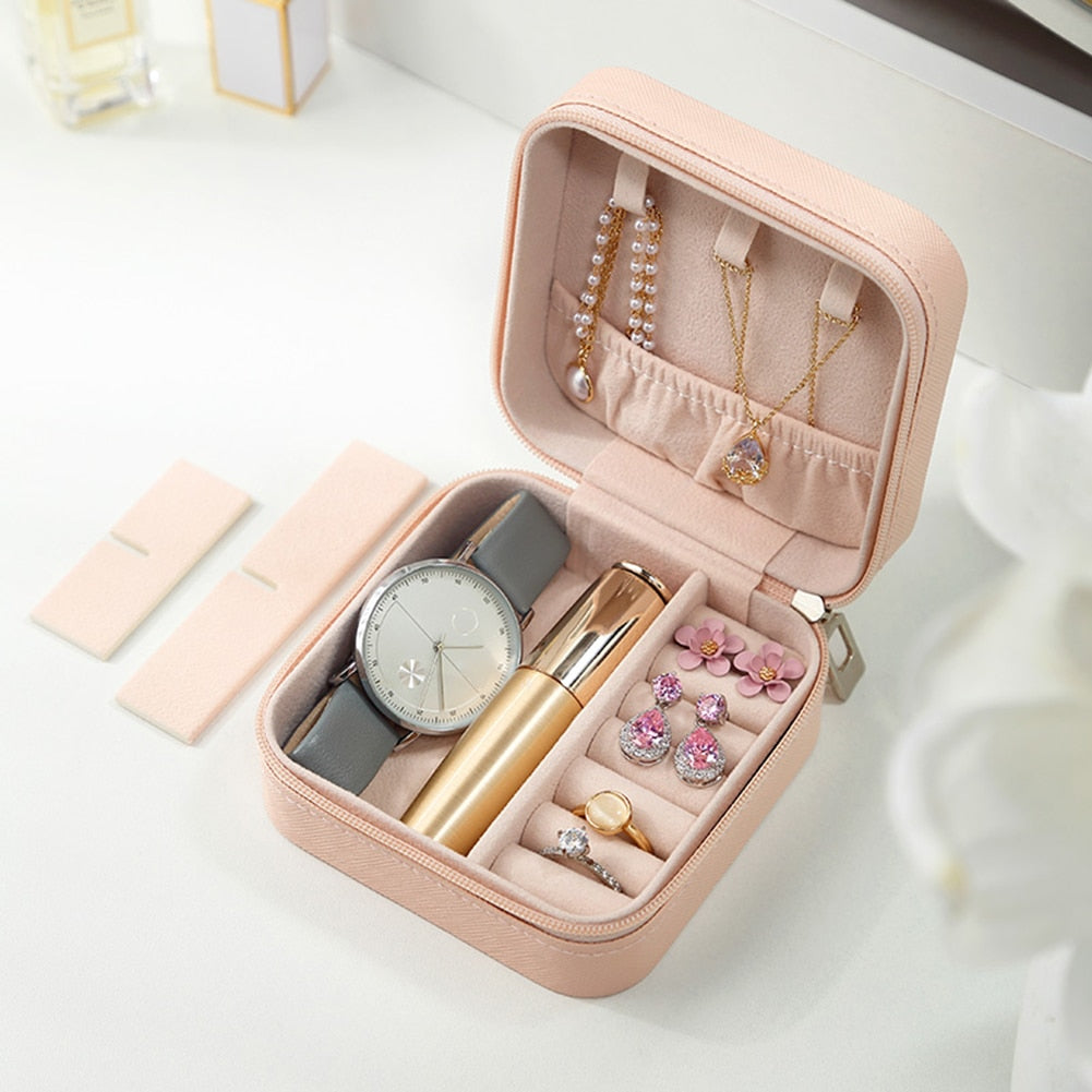 Travel Jewellery Box | Compact Organiser | Stylish Storage Case-Black-State of Style