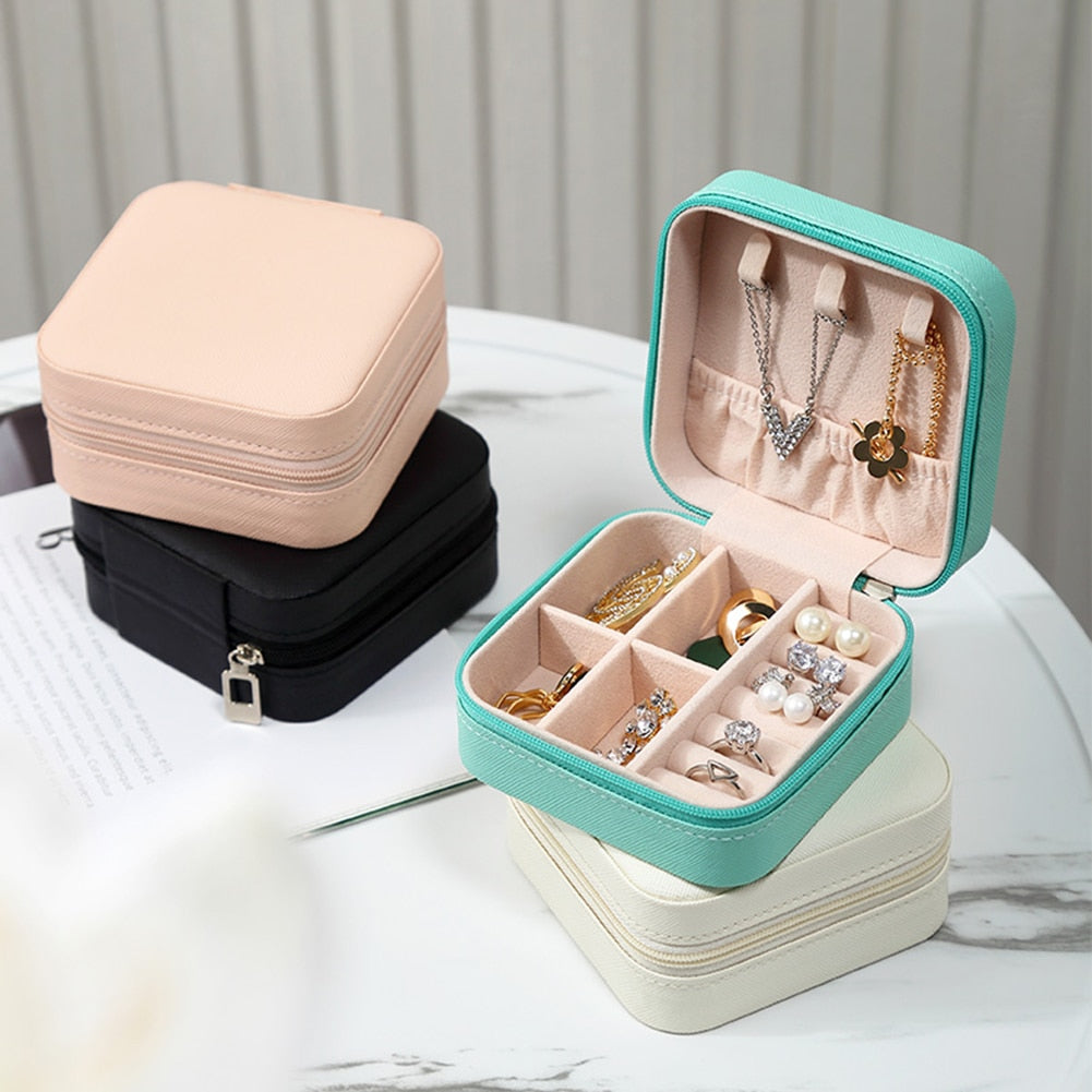 Travel Jewellery Box | Compact Organiser | Stylish Storage Case-Black-State of Style