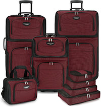 8-Piece Soft Shell Luggage Set with Packing Cubes and TSA Lock – TravelMax