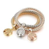 Tree of Life Bracelet Set (3-piece) - Liora-Round-State of Style