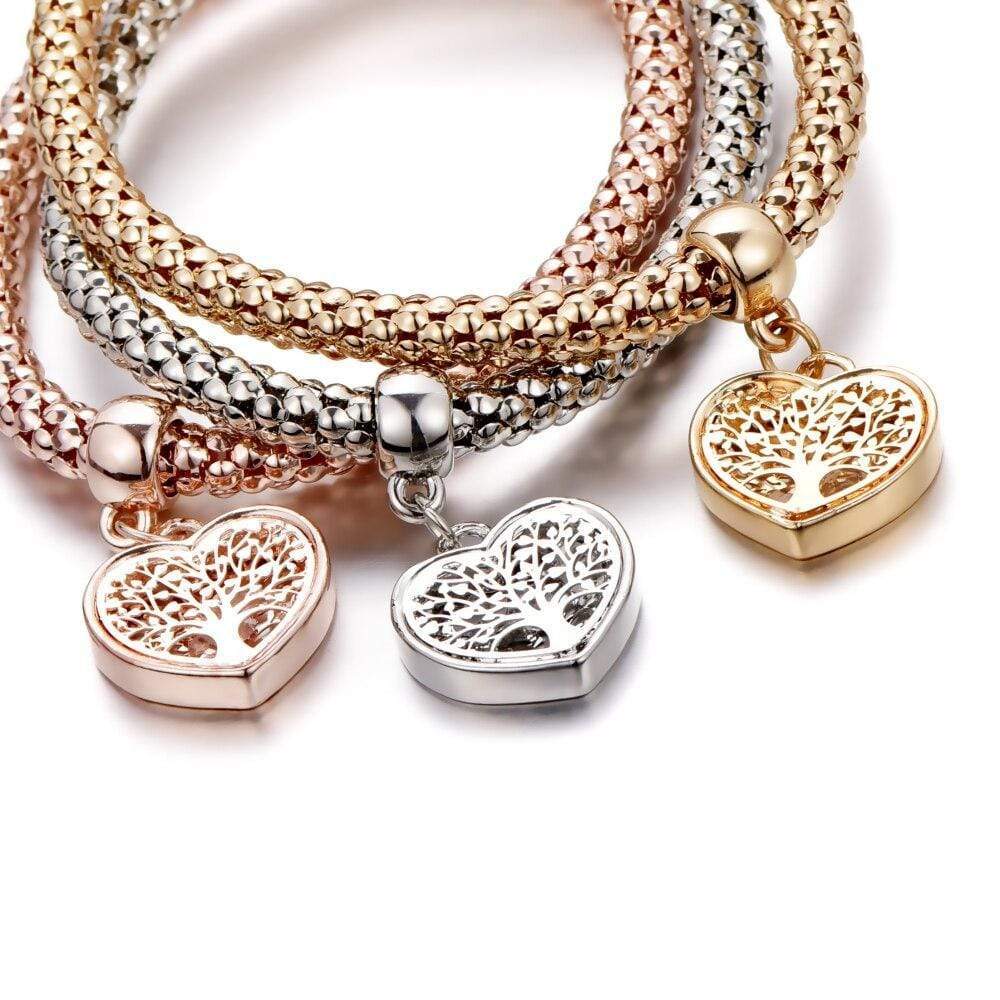 Tree of Life Bracelet Set (3-piece) - Liora-Round-State of Style