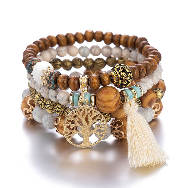 Tree of Life Pearl Bracelet - Elowen-State of Style