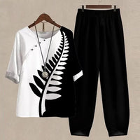 Trendy 2-Piece Spring and Summer Set - LenaDuo-Black-S-State of Style