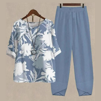 Trendy 2-Piece Spring and Summer Set - LenaDuo-Light Blue-S-State of Style