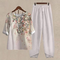 Trendy 2-Piece Spring and Summer Set - LenaDuo-White-S-State of Style