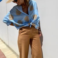 Trendy and Chic Ladies Blouse – Isabelle-Blue-S-State of Style