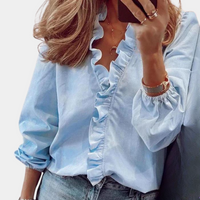 Trendy and Stylish Women's Blouse - Isla-Blue-S-State of Style