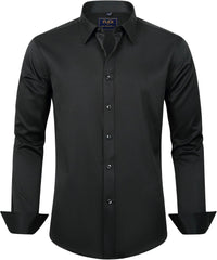 Trendy Anti-Crease Shirt for Men - Tom-Black-S-State of Style