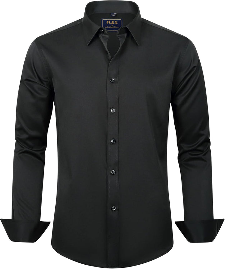 Trendy Anti-Crease Shirt for Men - Tom-Black-S-State of Style