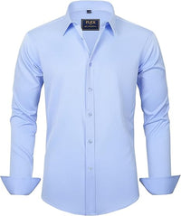 Trendy Anti-Crease Shirt for Men - Tom-Blue-S-State of Style
