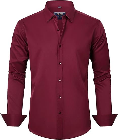 Trendy Anti-Crease Shirt for Men - Tom-Bordeaux red-S-State of Style