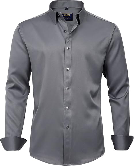 Trendy Anti-Crease Shirt for Men - Tom-Grey-S-State of Style