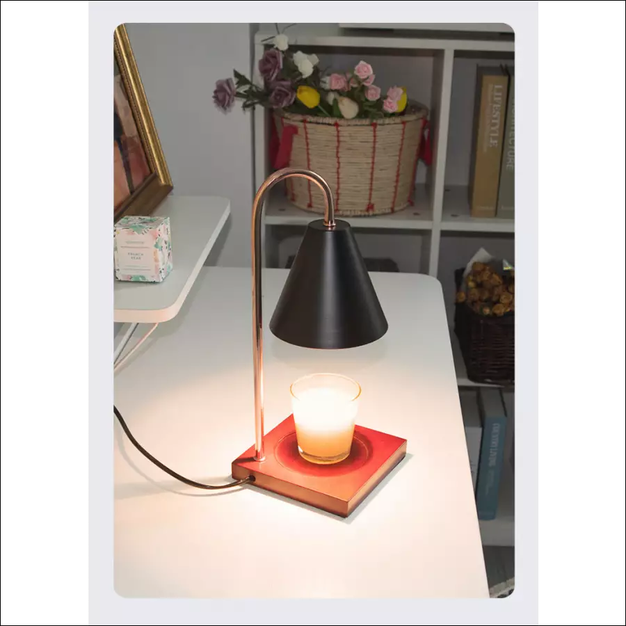 Trendy Atmospheric Candle Warmer Lamp - Sophia-Black-State of Style