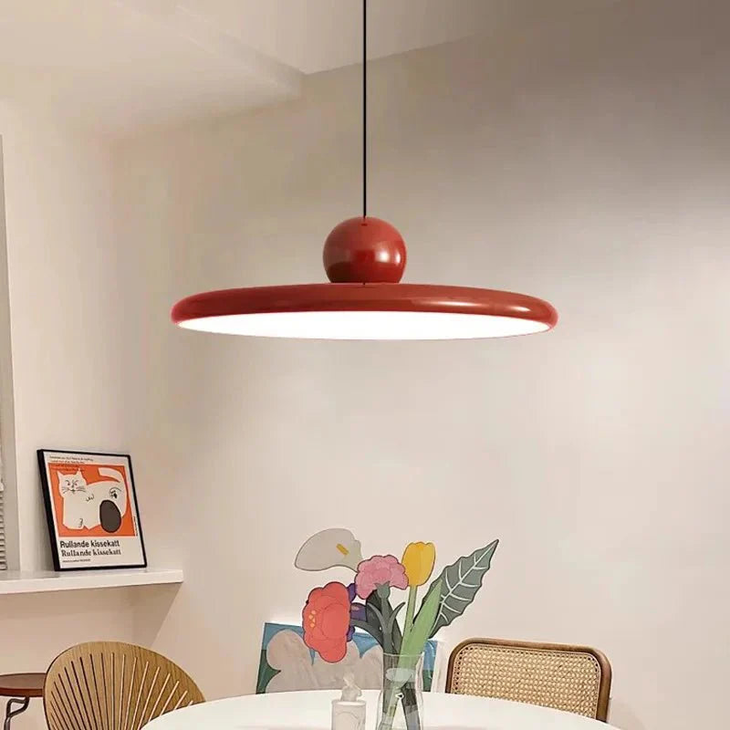 Trendy Bauhaus Glass Pendant Lamp - LunaBau-30cm-Red-State of Style