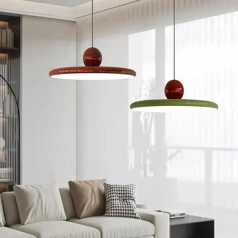 Trendy Bauhaus Glass Pendant Lamp - LunaBau-30cm-Red-State of Style
