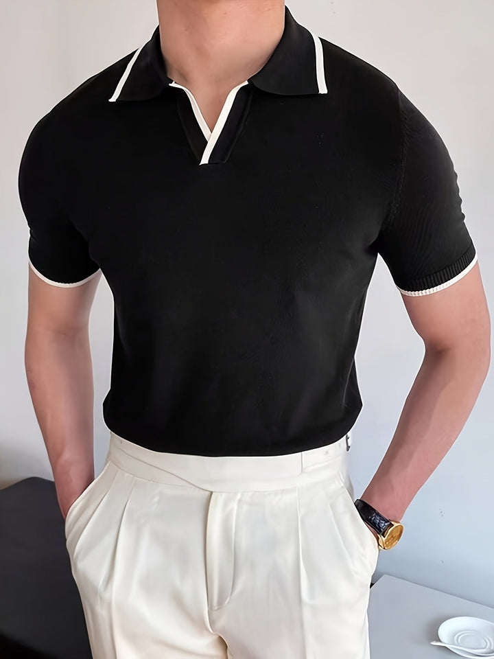 Trendy Black Men's Polo - Rafael-S-State of Style