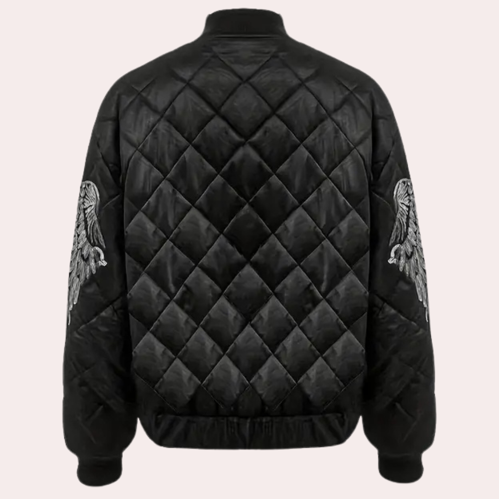Trendy Black Women's Bomber Jacket with Zip - Rivka-XS-State of Style
