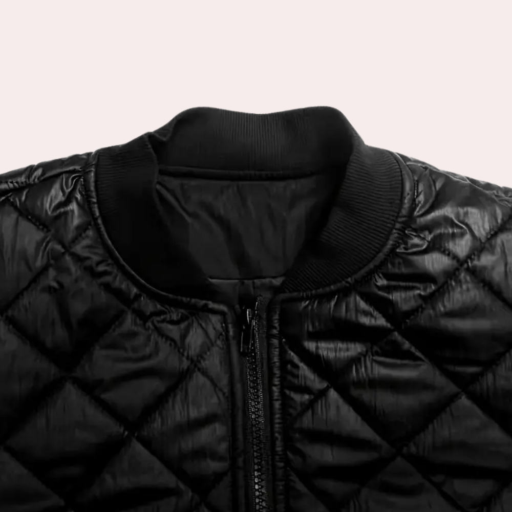 Trendy Black Women's Bomber Jacket with Zip - Rivka-XS-State of Style