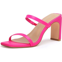 Trendy Block Heels with Square Toe – Eline-Pink-2.5-State of Style